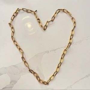 VINTAGE KATE HINES designer paper clip necklace 18”